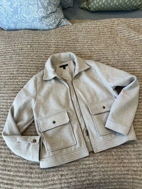 Banana Republic Light Gray Women's Wool-Blend Jacket
